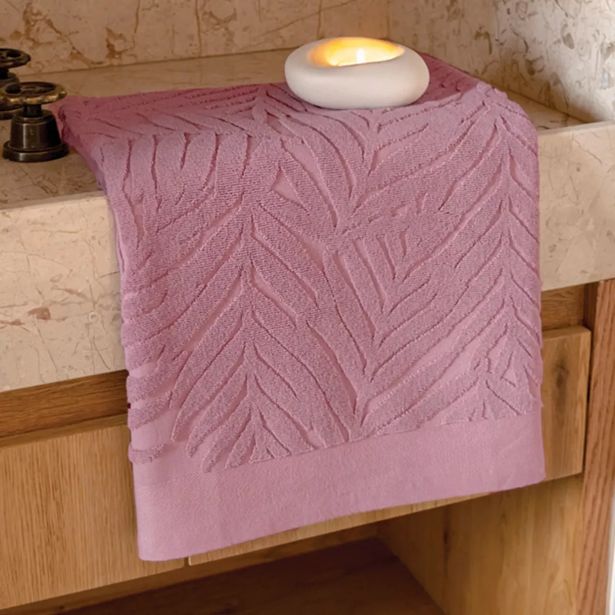 Toallas de baño con patrón de hojas para el hogar, juego de toallas de baño  de